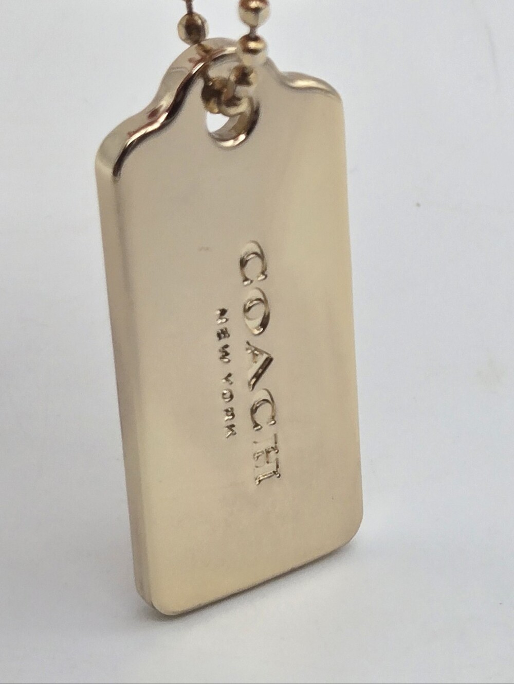 Coach Thick Gold 1.75" Metal Hangtag - Picture 7 of 11